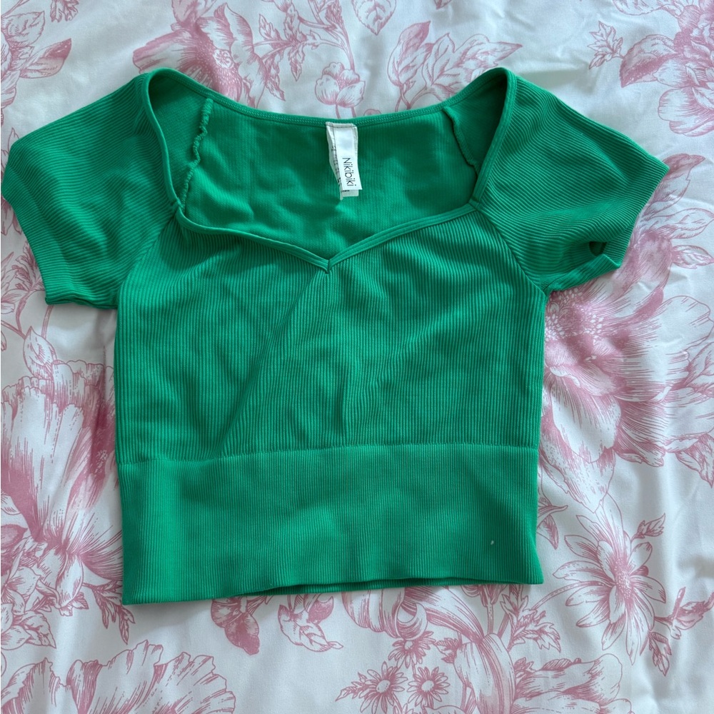 Nikibiki Vibrant Green Crop Top